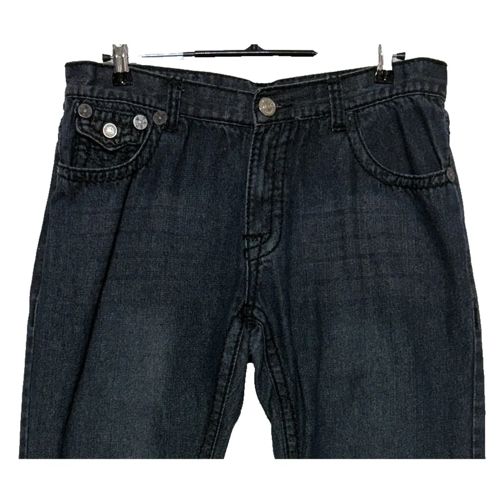 True Religion Joey‎ Jeans Mens 36 Blue World Tour Dark Wash Actual 36X32 USA